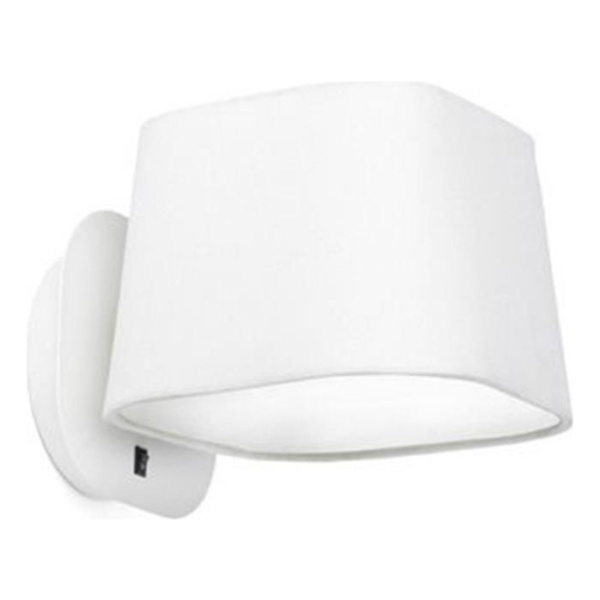 Portátil De Pared Cuad Pant Textil Blanca E27 15w