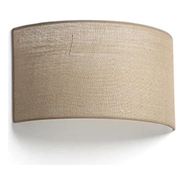 Aplique De Pared Cilindro Amplio Con Pantalla Yute