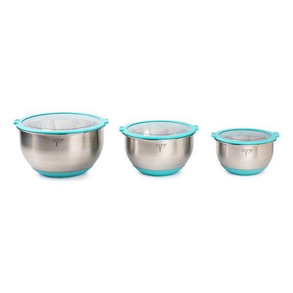 Juego 3 Bowl En Acero Inoxidable Con Tapa