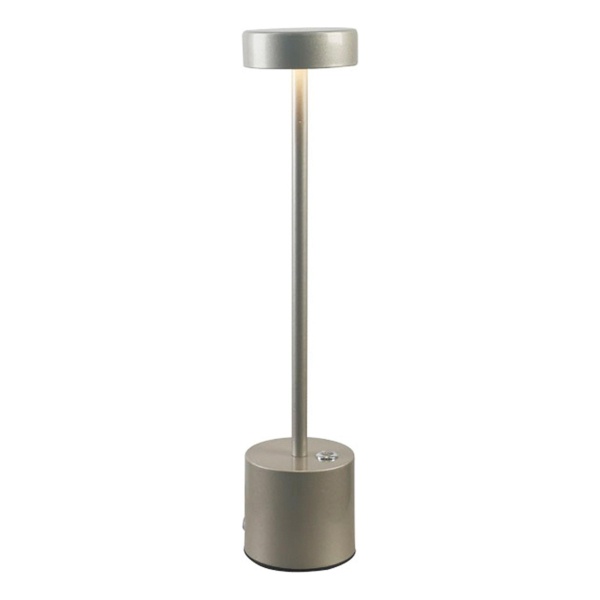 Portátil De Mesa Led Inalámbrica Usb Plateado
