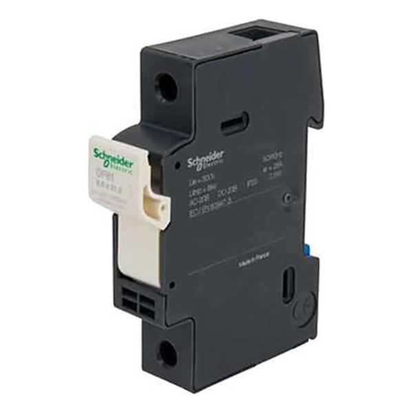 Portafusible P/riel Din 1p 25a 8.5x31.5 Mm