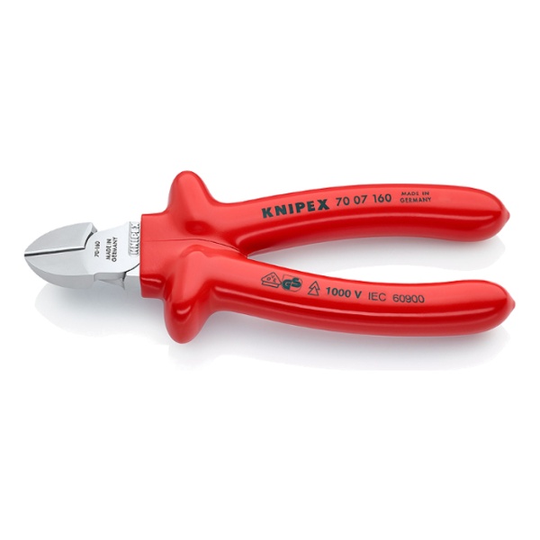 Alicate Corte Diagonal 160mm Aislado 1000v - Knipex Kn1655