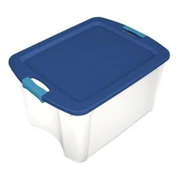 Caja Plástica Transparente Con Tapa, 68 Litros - Tv0226