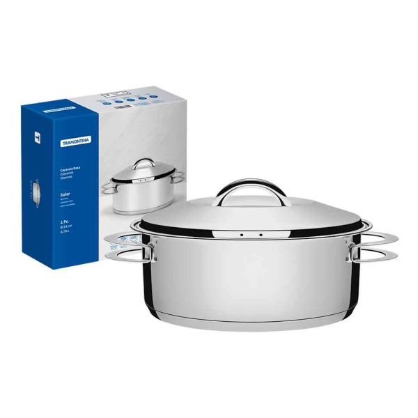 Cacerola C/asas Y Tapa 24cm./4.7lt. Solar Tramontina 62503/2