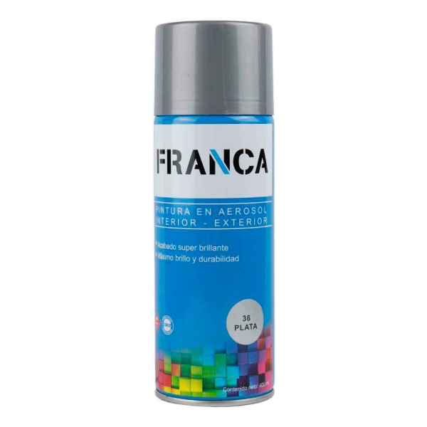 Esmalte Aerosol Plata 400ml Ref.36 Franca