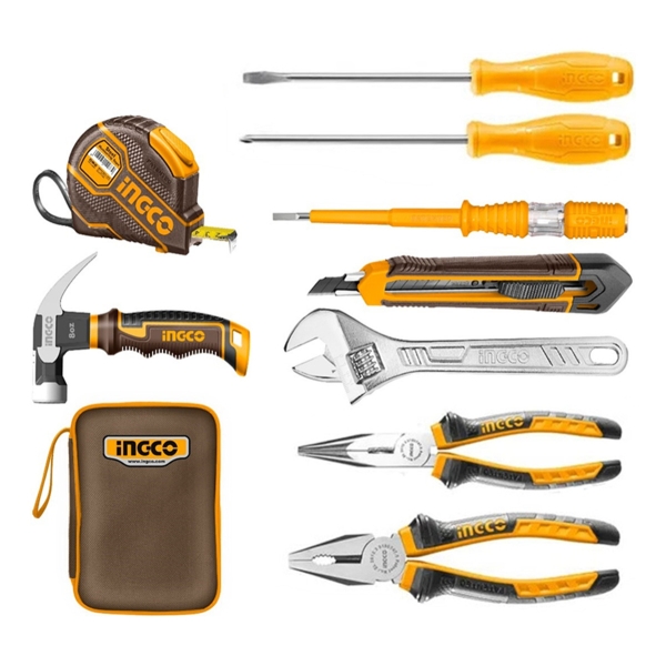 Kit Juego Herramientas Manuales 9 Piezas En Estuche Ingco Co