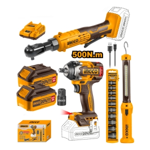 Combo Llave De Impacto 500nm 20v A Bateria + Llave Crique 20