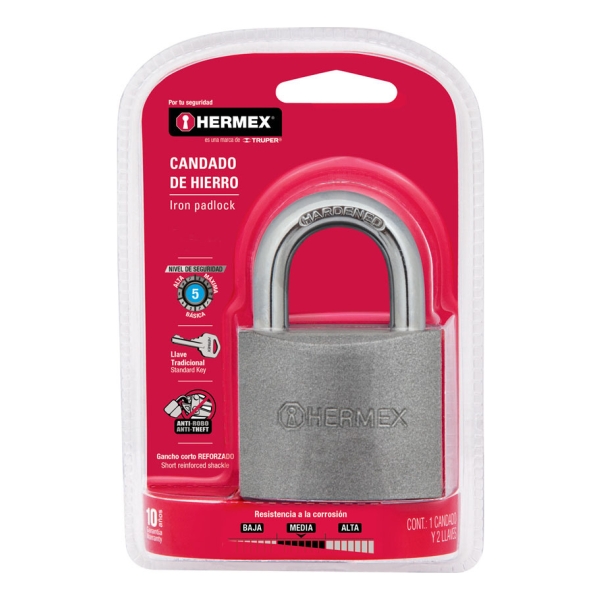 Candado Cuerpo Hierro/cil.bronce 25mm-blister Hermex Chb-25