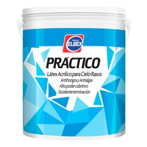 3,6l Pintura Elbex Practico Latex Cielos Rasos Antihongos