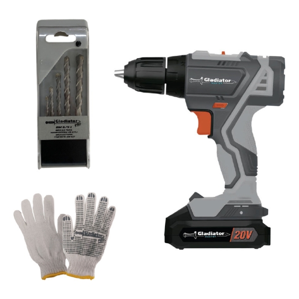 Taladro 20v + Mechas + Guantes Modelo: Combo96