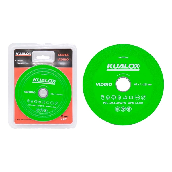 Disco Diamantado P. Vidrio 115mm 4.1/2'' Kx-dy010 Kualox
