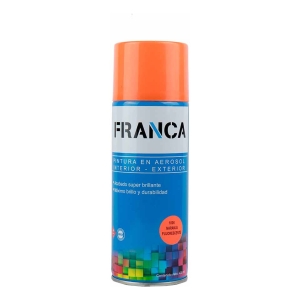 Esmalte Aerosol Naranja Fluorescente 400ml. Ref.1006 Franca