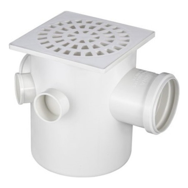 Caja Sifonada Baño 15x18.5x7.5cm Blanca Krona