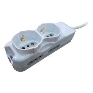 Alargue 3x1mm 2 Schuko + 4 Modular 3mts Naf