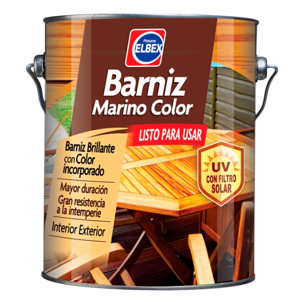 Barniz Poliuretano Elbex 0,9l Uso Exterior Filtro Solar