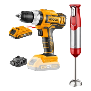 Super Combo Atornillador 20v + Mixer Decakila Cosli22112 Ing Color Amarillo