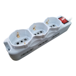 Alargue 3x1mm 3 Schuko + 6 Modulares 3mts Naf