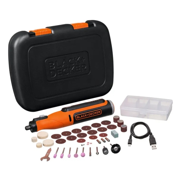 Mini Torno Inalambrico 8v Black + Decker 35 Acces+maleta
