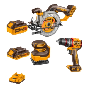 Kit P20s Sierra Cir + Taladro Ato+ Lijadora Ingco Cosli24119