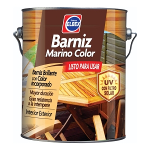 Barniz Marino Elbex Color 1lt Acabado Brillante Color Natura