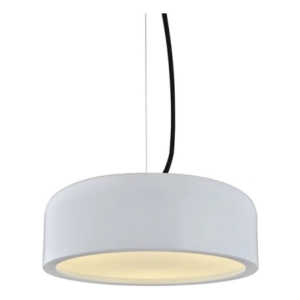 Lámpara Colgante Campana Metal Blanca 3xe27 O600 - Ix9074