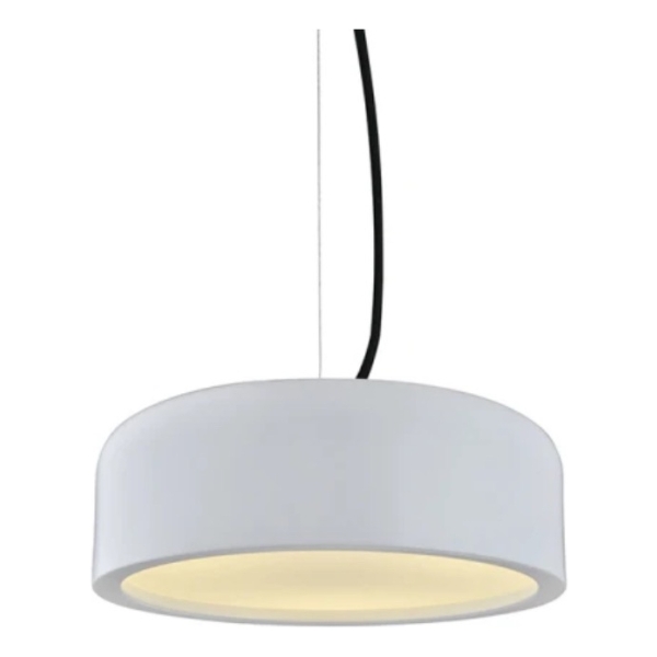 Lámpara Colgante Campana Metal Blanca 3xe27 O600 - Ix9074