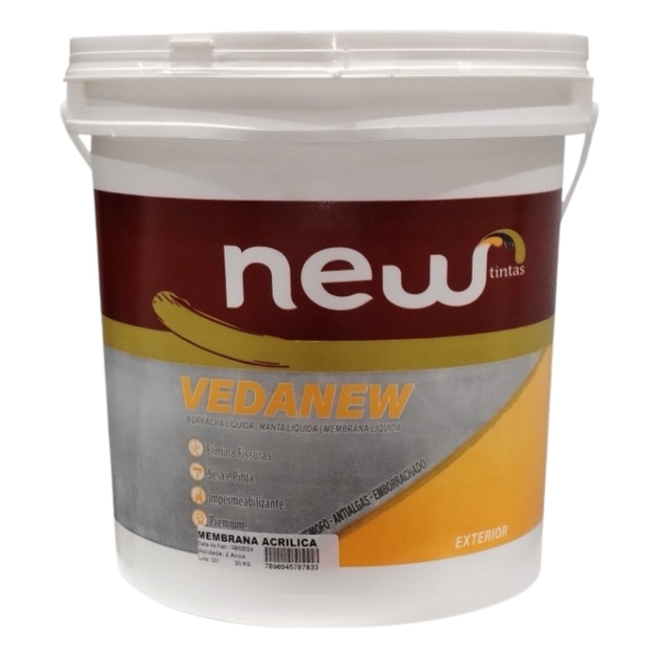 Membrana Caucho New Tintas 20kg Impermeablizante Aislante