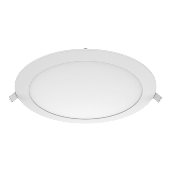 Panel Led De Embutir Redondo 18w 3000k Color Blanco