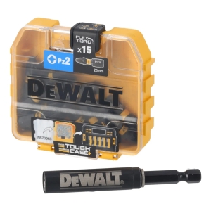 Set 16pcs Puntas Impacto Pz2 X 25mm + Extension Dewalt Dt706