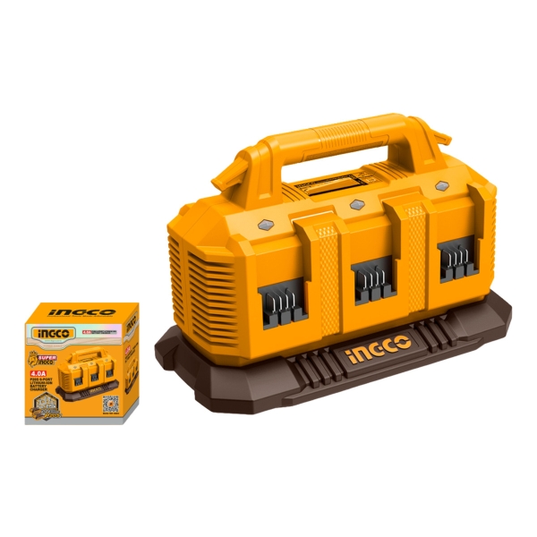 Cargador 20v Para 6 Baterias 4a Ingco Fcli2064