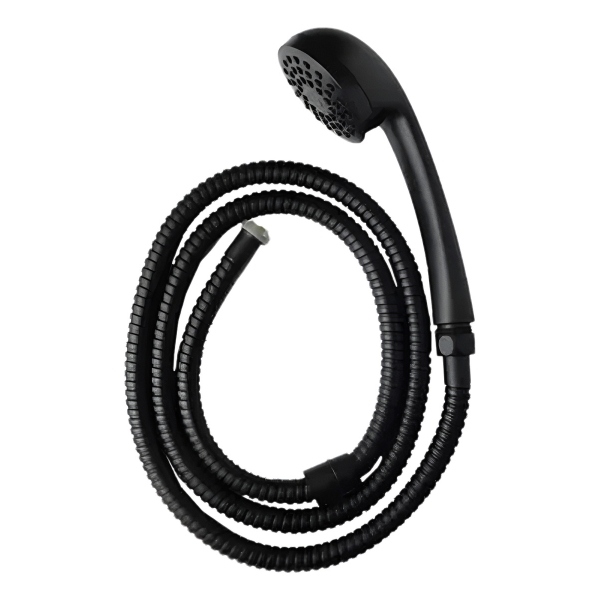 Mango Ducha Teléfono 1.5m Flexible Goldex Negro Mate