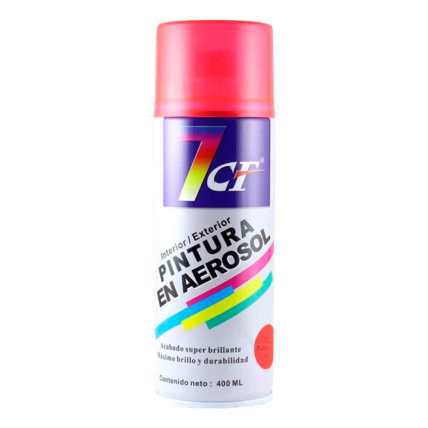Esmalte Aerosol Rojo Fluorescente 400ml. Ref.1001 7cf