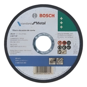 Caja 100 Discos Corte Bosch Amoladora 115 Mm 4.1/2 Metal 1mm