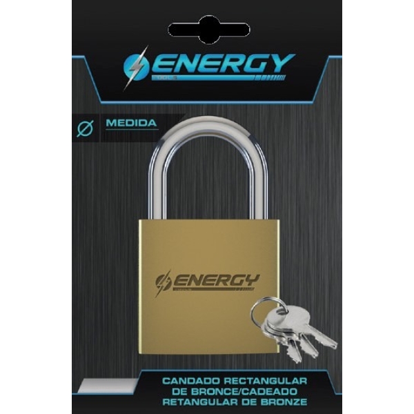 Candado De Bronce Rectangular 32mm Energy Pl32