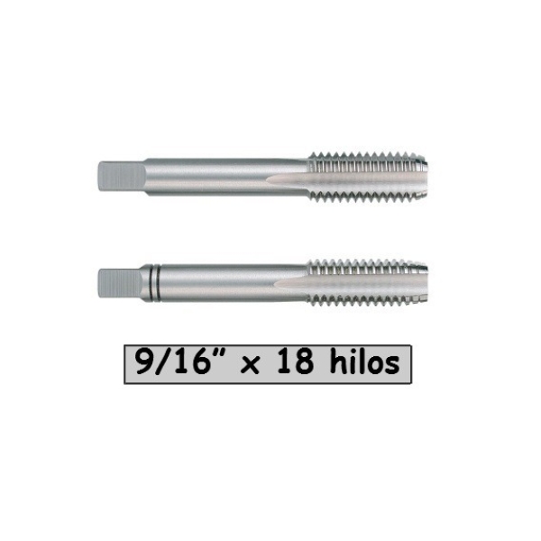 Juego De 2 Piezas De Macho 9/16 Pulgada X 18 Hilos M916p18