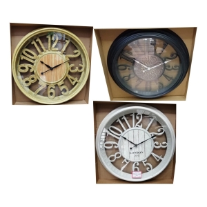 Reloj De Pared Redondo Living Numeros Grandes En 3 Diseños