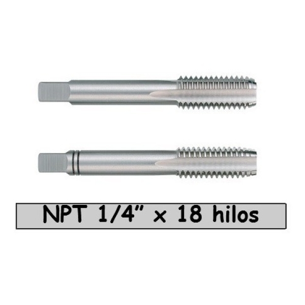 Juego De 2 Pzs De Macho Para Gas Npt 1/4 Pulgada X 18 Hilos