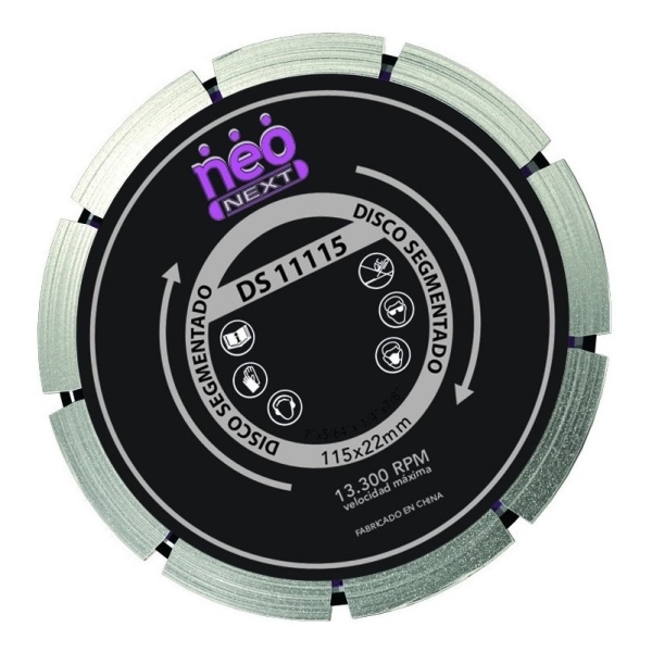 Disco Diamantado De Widia Segmentado Neo 41/2 PuLG 115x22mm