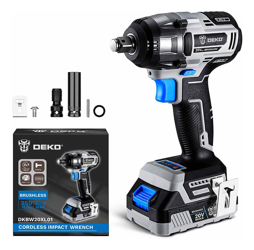 Llave De Impacto 1/2'' Bat 20v 320nm Brushless Deko + Regalo