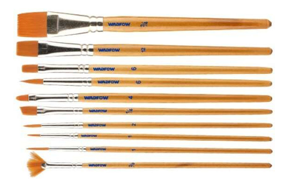 Set X10 Pinceles Para Artista Wadfow Wxa1k10 P G
