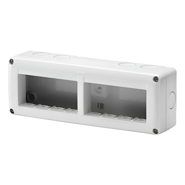 Caja Exterior Sin Tapa P/8 Mód. (2x4 Mód.) Gris
