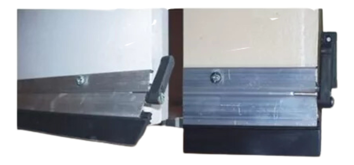 Zocalo Para Puerta De Aluminio Con Goma Y Bisagra 90cm