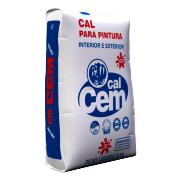 8kg Cal Blanca En Polvo Para Pintar Cal Cem Rinde 16lts
