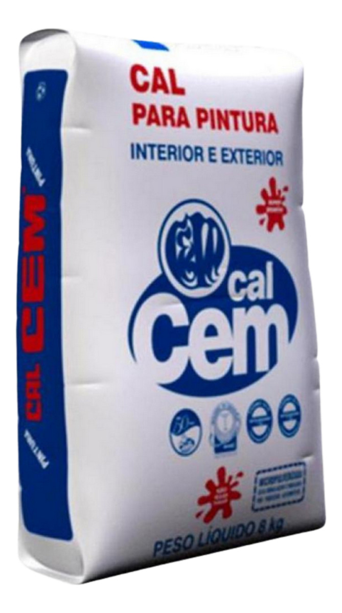 8kg Cal Blanca En Polvo Para Pintar Cal Cem Rinde 16lts