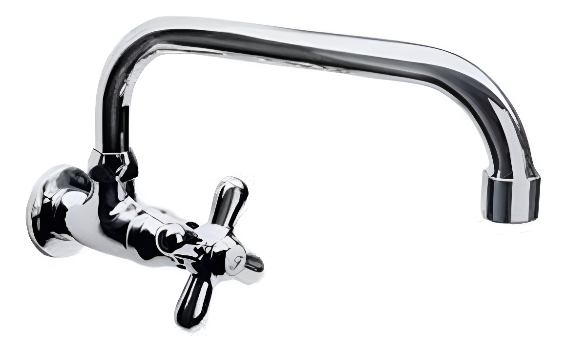 Canilla O Grifo Para Pared Pico Bajo Volante Cruz