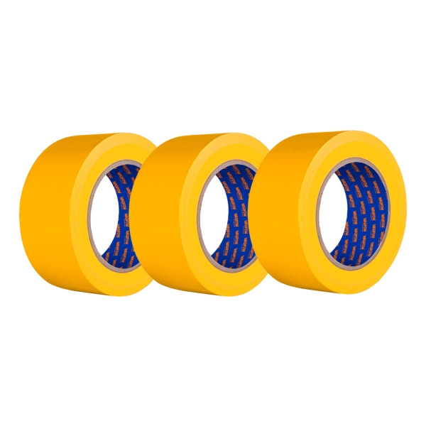 Pack 3 Rollo Cinta Señalizacion Amarilla 30mt X 50mm Wadfow