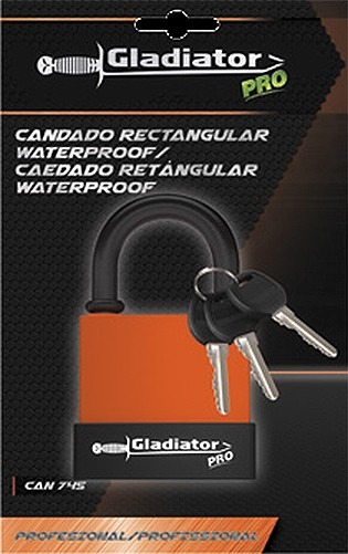 Candado Rectangular Waterproof 45mm Gladiator Pro Can745