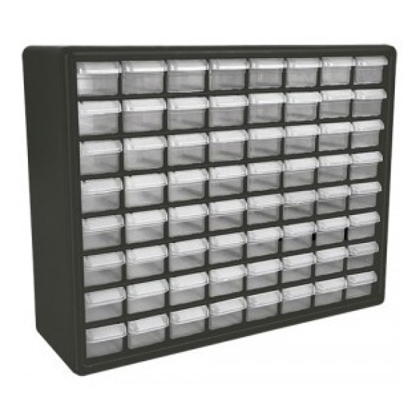Organizador De 64 Gavetas,51x40x16cm Truper Org-64