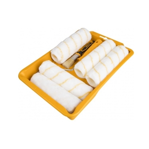 Kit Bandeja + Rodillo + Pincel + Repuesto De Rodillo Ingco