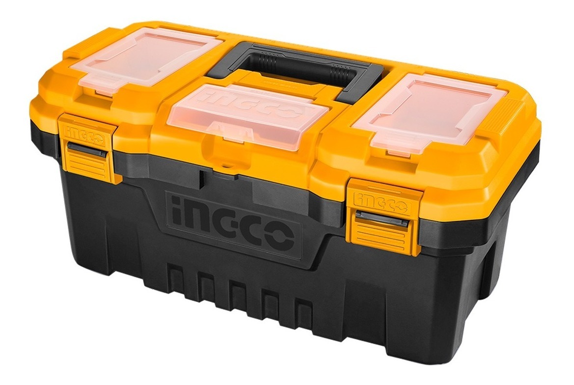 Caja Herramienta Plástico 43,6cm X 22cm X 20,5cm Ingco Negra